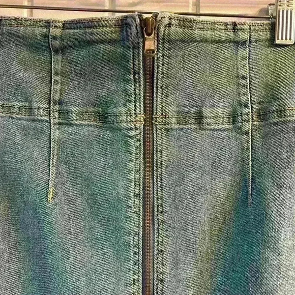 Free People Virgo denim yoked skirt size 31 - Picture 8 of 8